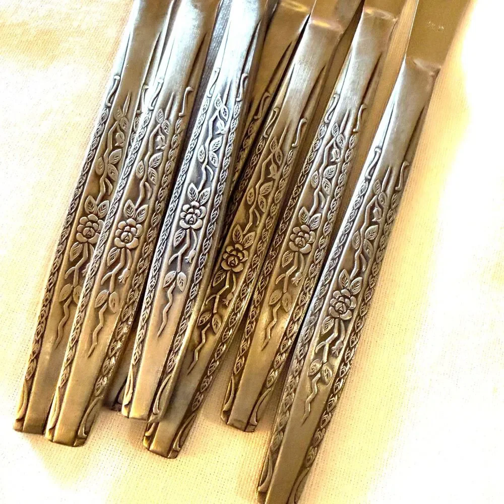 Interpur Flatware Mexicali Rose Butter Knives Forks Tablespoons Spoons